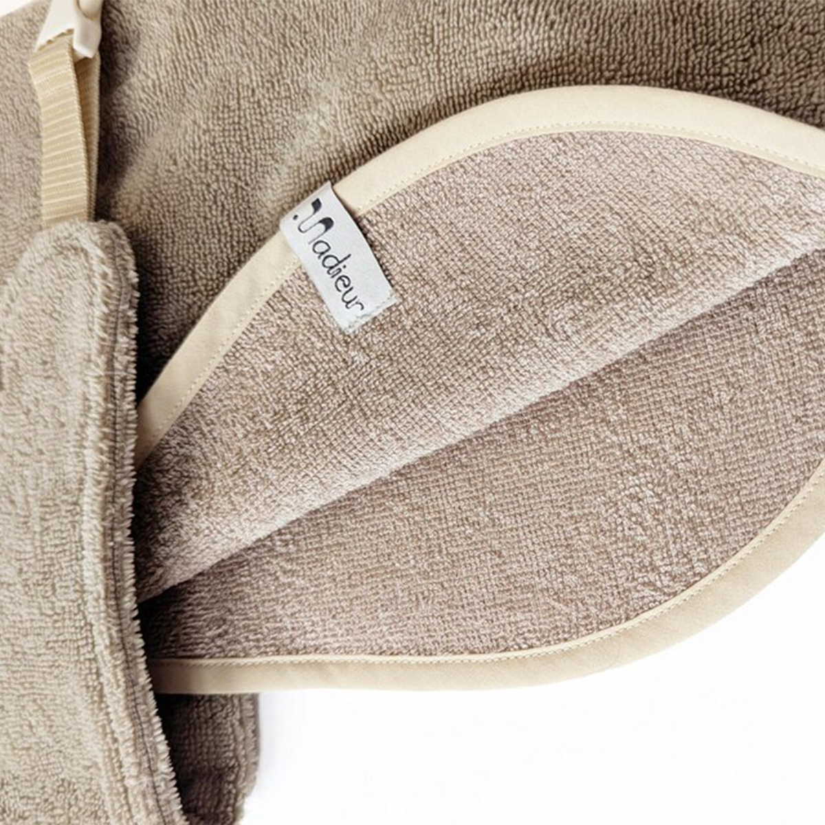 Bademantel "Bambelle" Dunkelbeige