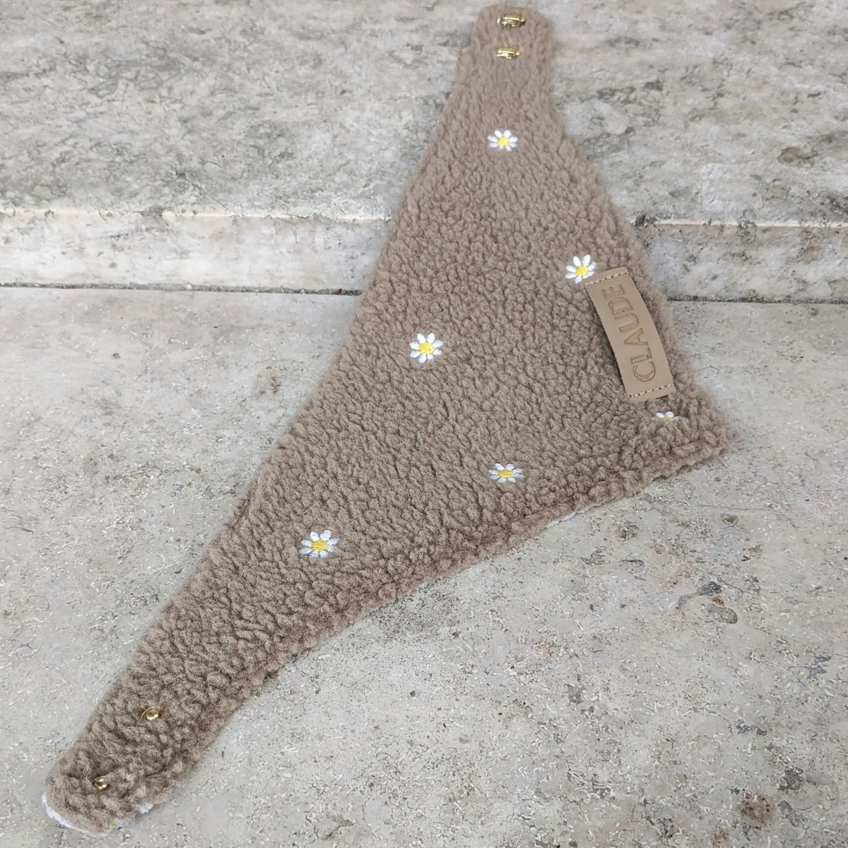 Hundehalstuch "Flower Fields" Taupe