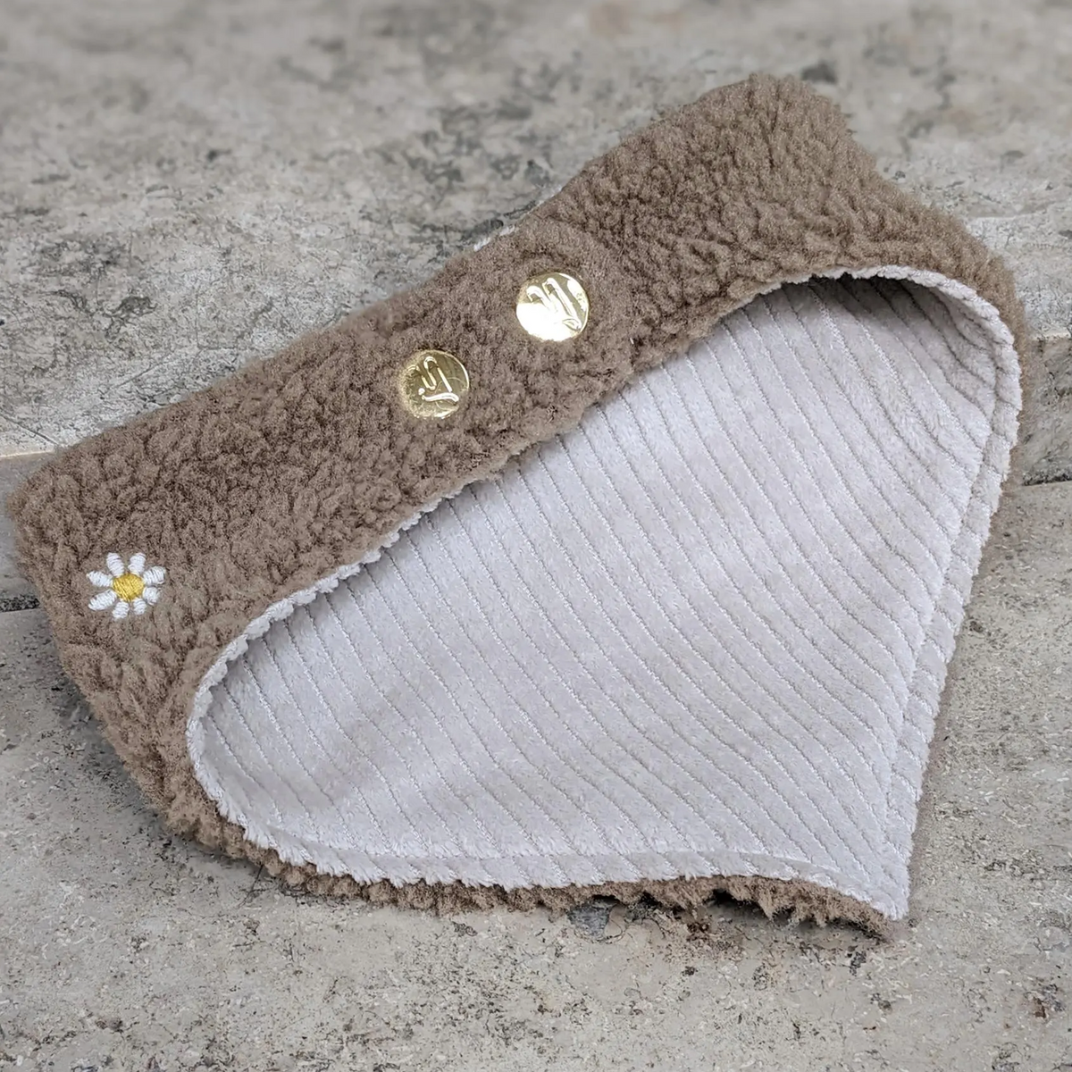 Hundehalstuch "Flower Fields" Taupe
