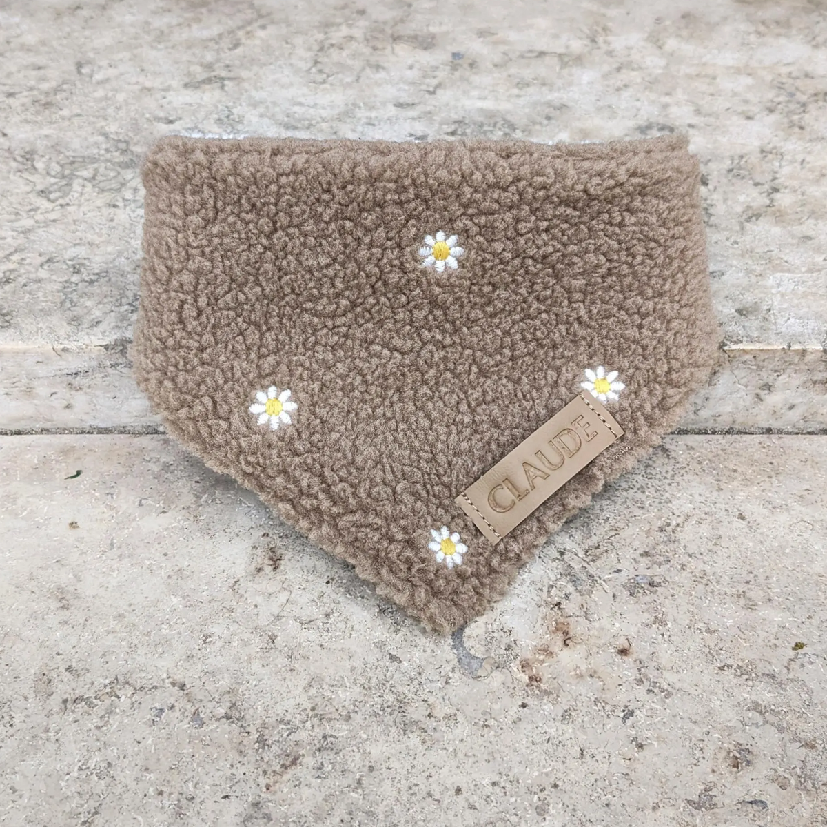 Hundehalstuch "Flower Fields" Taupe